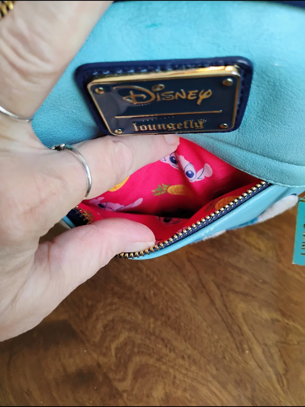 Loungefly Blue Stitch Pineapple Mini Chenille Backpack